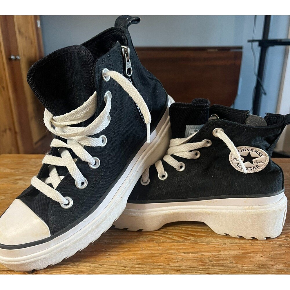 Converse Chuck Taylor All Star Move Kid's 3.5 Black Platform High Top Sneakers